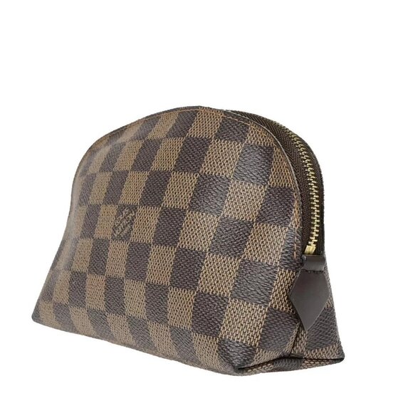 LOUIS VUITTON Pochette Cosmetic Pouch Bag Damier Ebene Leather - Picture 11 of 16